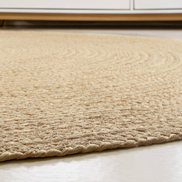 Zara Braided Coastal Cottage Round Jute Round Rug